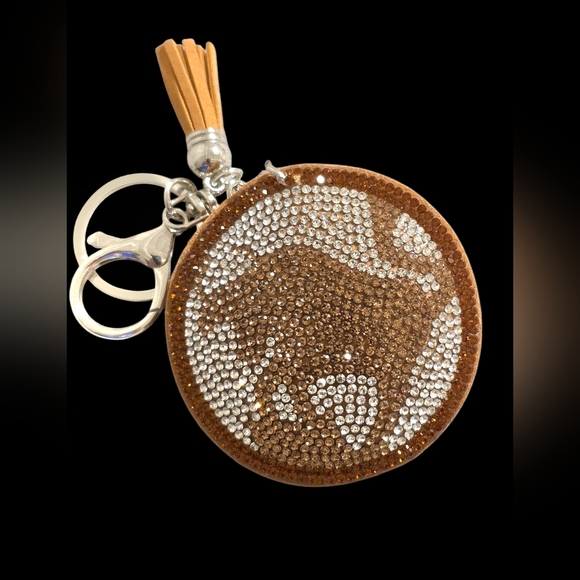 Taurus Rhinestone Bag Charm/ Keychain - Picture 1 of 3
